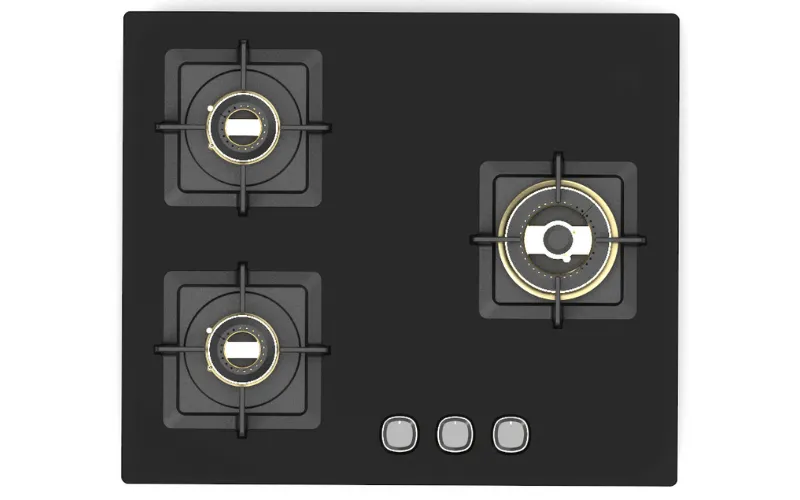 Triple Burner Gas Stove for Modern Kitchen Equipment Supply